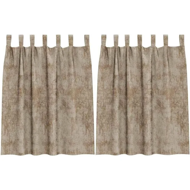 vidaXL Samtvorhänge 2 stk. Champagner 140 x 140 cm Samt 4107743 – Bild 1