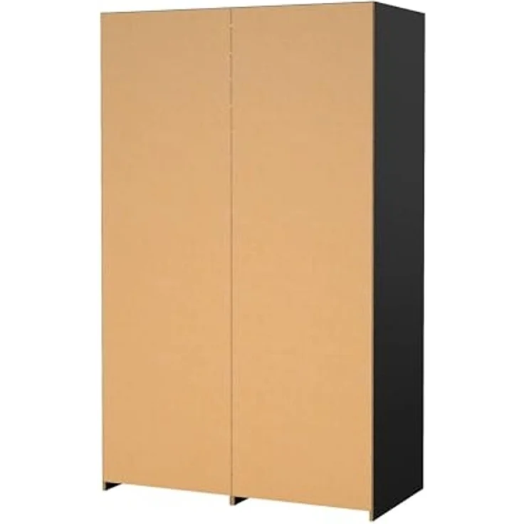 Dmora - Kleiderschrank 2 Türen Leonore, Schlafzimmermöbel, Schrank, Garderobe, 121x60 h200 cm, Schwarz und Eiche – Bild 7