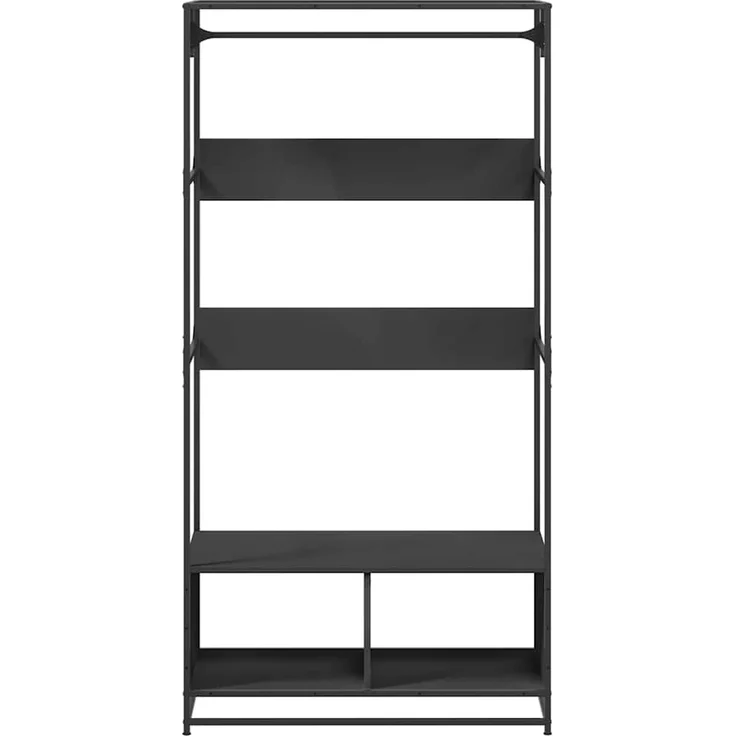 vidaXL Kleiderständer Schwarz 90x50x180 cm Holzwerkstoff 849294 – Bild 3
