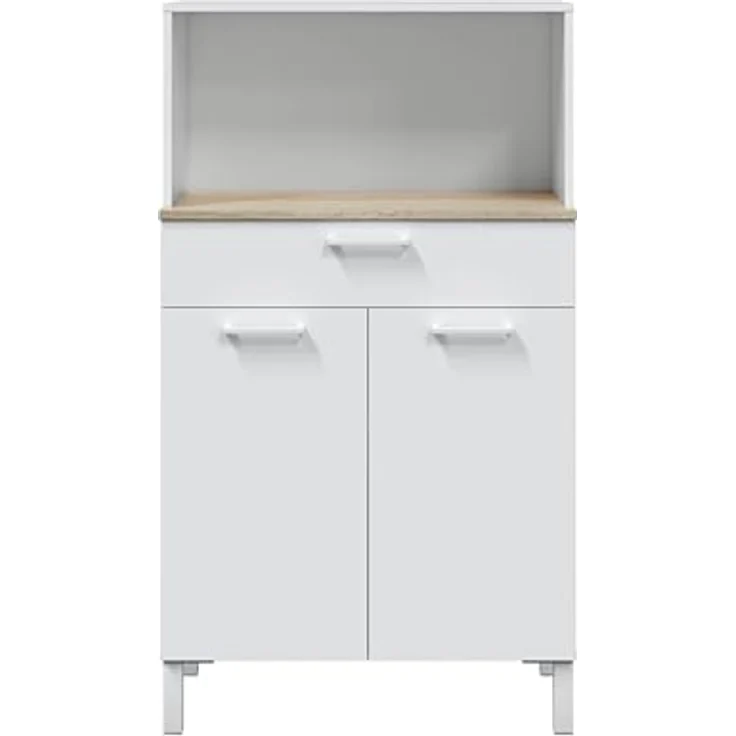 habeig Küchenbuffet Küchenschrank, Singleküche, Mehrzweckschrank, weiß, gross Tiefe ca. 40 cm – Bild 5