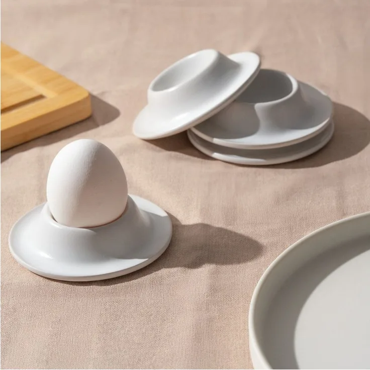 MiaMio Eierbecher MIAMIO Eierbecher 4er Set Weiß