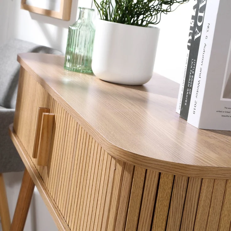 Casâme 'ERNEST' Konsole 2 Schiebetüren B100 cm - Helles Holz – Bild 8