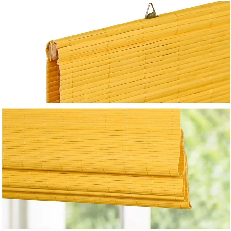 Victoria M. Raffrollo Bambus-Raffrollo, 70x220 cm, bambus, mit Hakenaufhängung, ohne Bohren, freihängend, zum Schrauben, Bambus – Bild 2