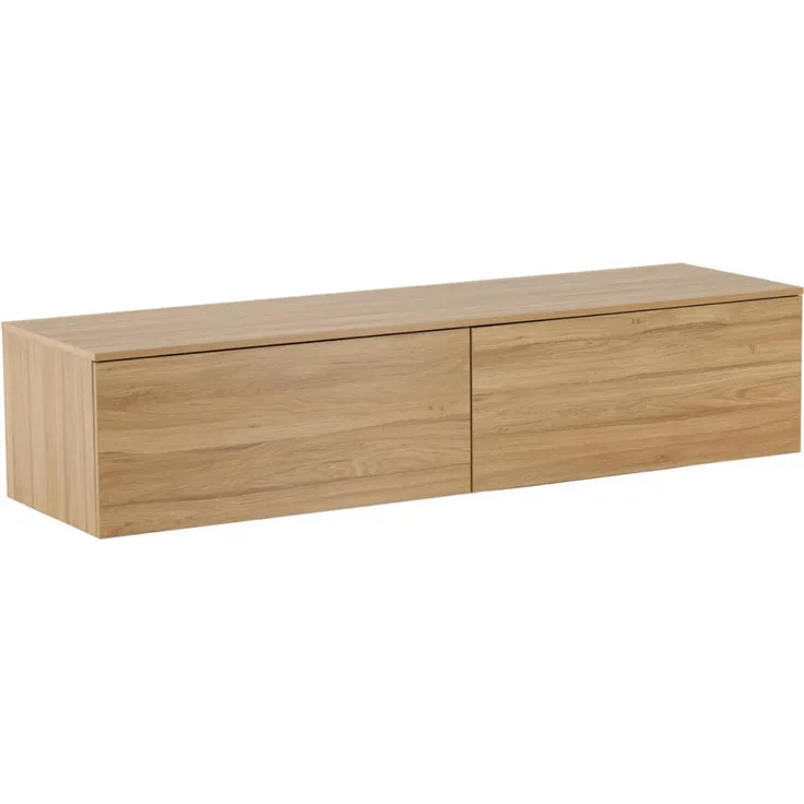 Livetastic Lowboard, hängend, aus Pappel, furniert, 2 Schubladen, 160x35x45 cm, Natur
