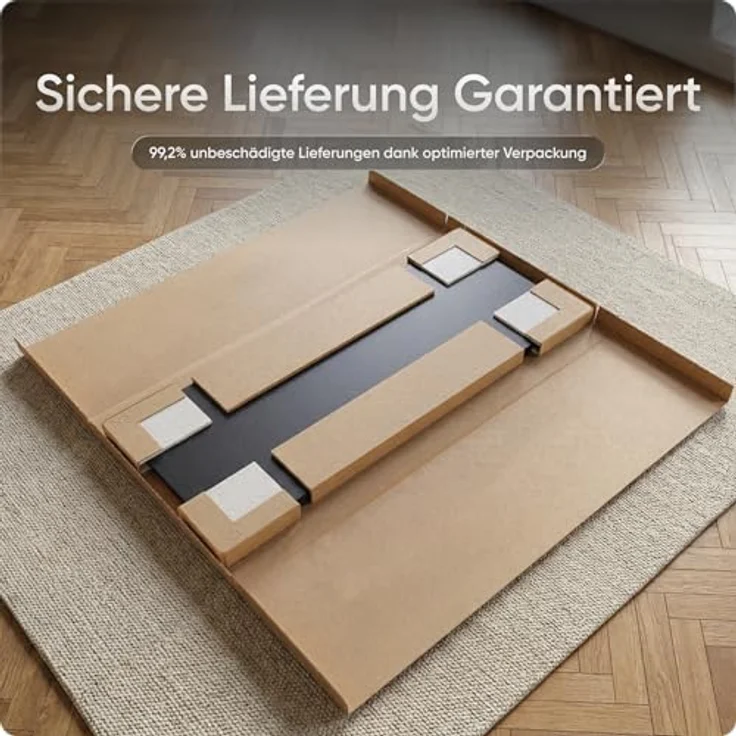 DESKSPACE Massive Tischplatte 25 mm, robust, wasserfest und pflegeleicht, melaminbeschichtet, montagefreundlich – Bild 6