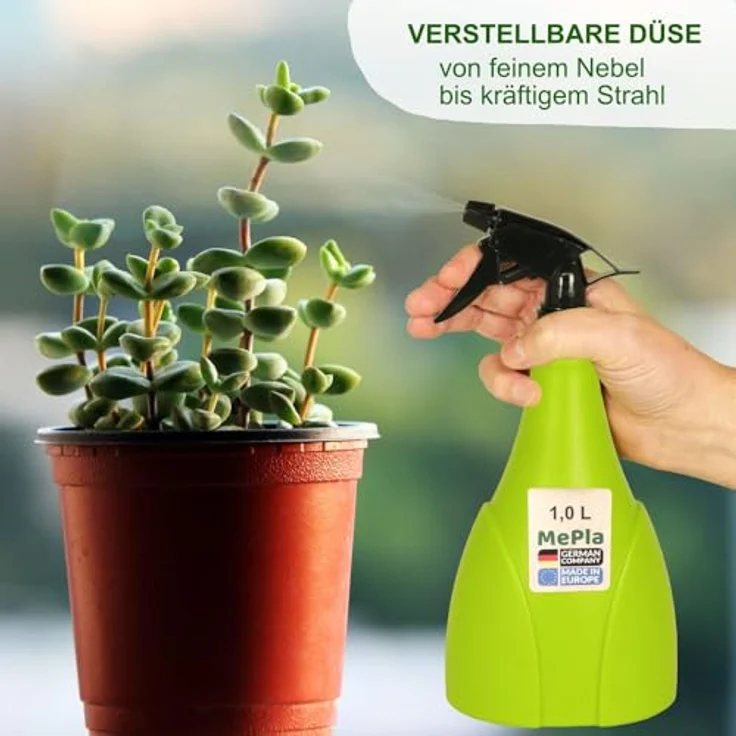 Heimwerkercenter Übertopf MePla - Set Kunststoff Gießkanne 1,5l Indoor + Sprüher 1,0l lemongrün – Bild 7