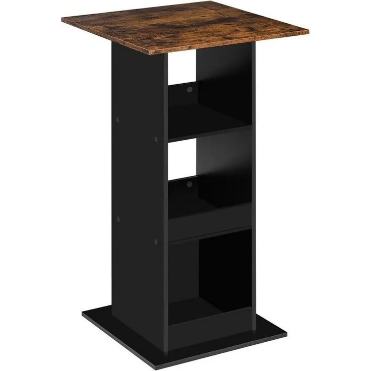 Woltu Bartisch (1-St), mit 3 Regalfächern, aus Holzwerkstoff