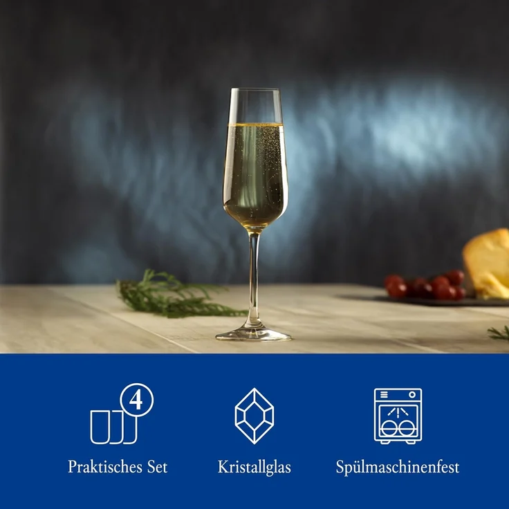 Villeroy & Boch Ovid Champagnerglas 250 ml 4er Set – Bild 3