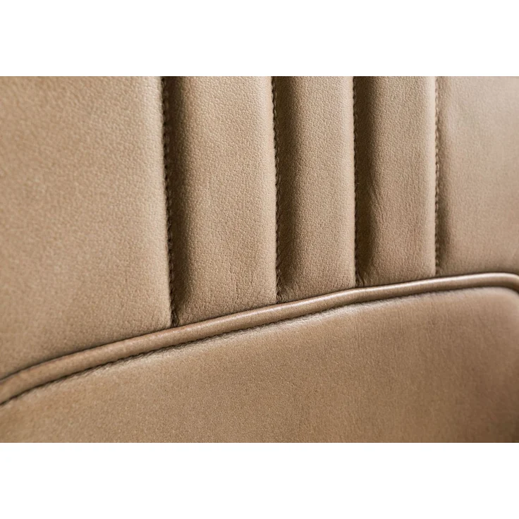 Stuhl Echtleder 49x56x83 beige IRON LABEL #610 – Bild 5