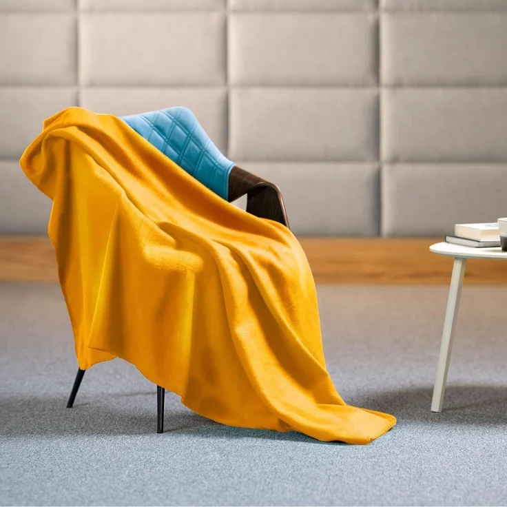 Teesa Polar-Decke 130x150 cm TEESA - gelb – Bild 4
