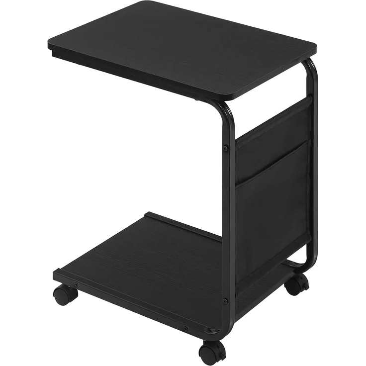 Woltu Beistelltisch (1-St), C-Form, auf Rollen, mit Stauraum, für Bett Sofa – Bild 7