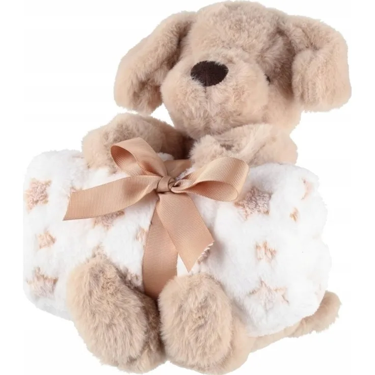 4Living Decke und Plüsch-Teddybär 75x100 cm