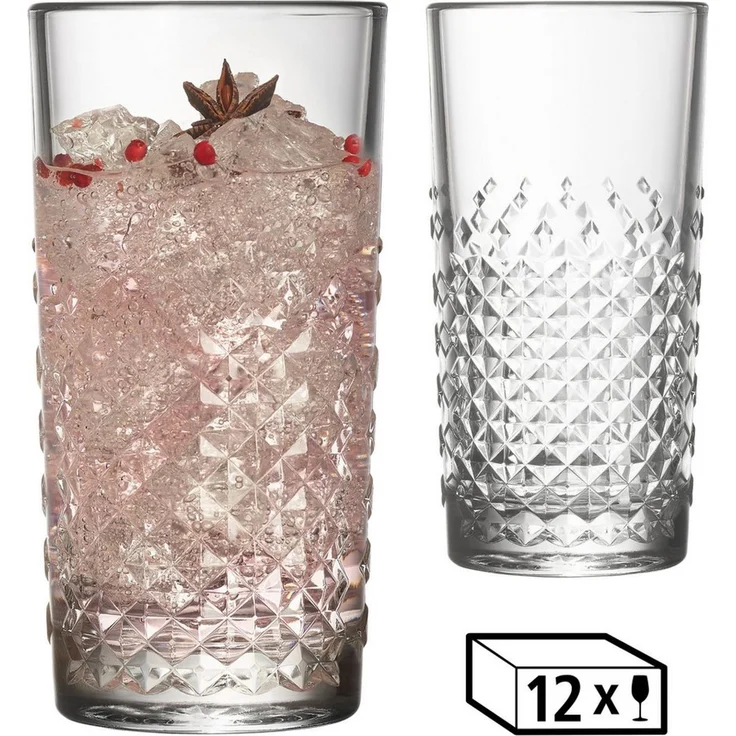 LIBBEY Gläser-Set Beverage Glas -OCULAR-, 473 ml, Ø 8 cm, H: 15,5 cm, 12er Set, 12-tlg, Glas, hochwertig verarbeitet, im modernen Design – Bild 2