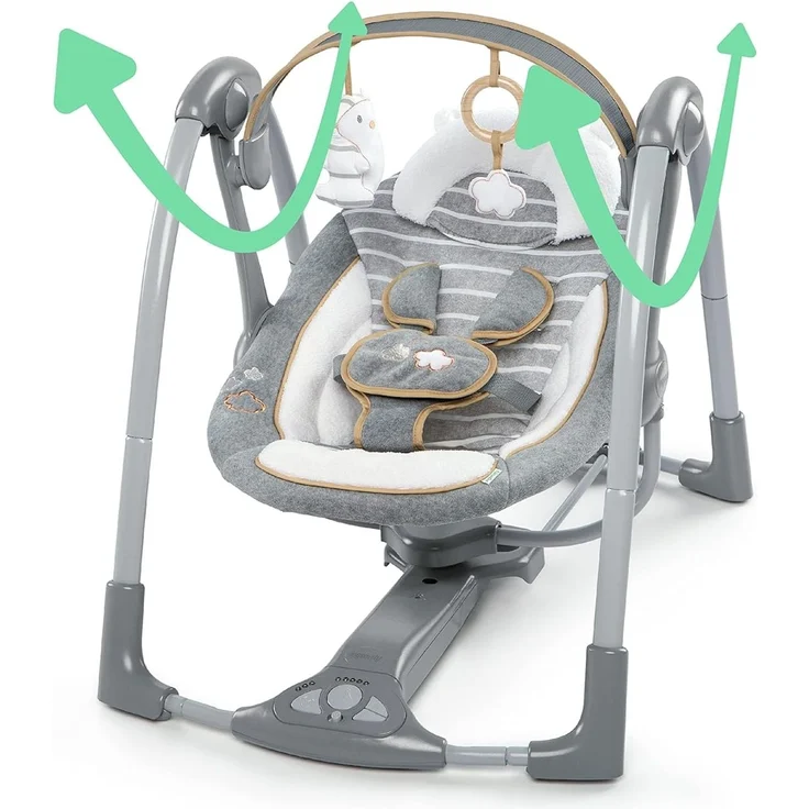 Ingenuity Tragbare Babyschaukel Swing'n'Go Bella Teddy – Bild 4