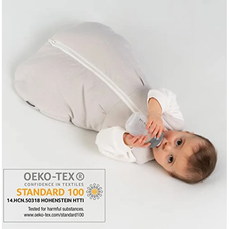 LaLoona 2-tlg. Schlafsack-Set Dots, Light Taupe, Größe 62/68, für ganzjährige Nutzung mit Innenschlafsack und gefüttertem Außenschlafsack, Oeko-Tex zertifiziert – Bild 5