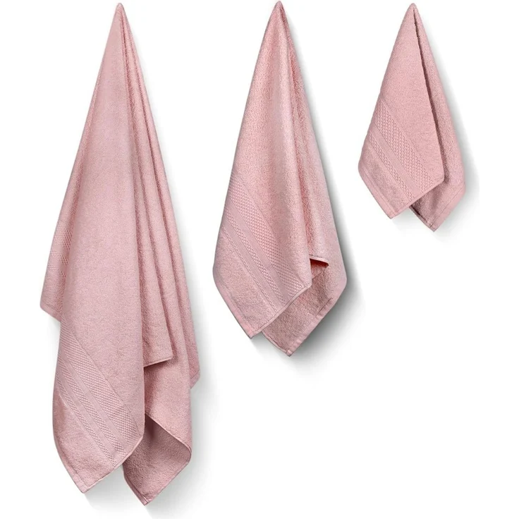 Mijolnir 'Piramit - Dusty Rose' Handtuchset (3-teilig), Altrosa – Bild 2