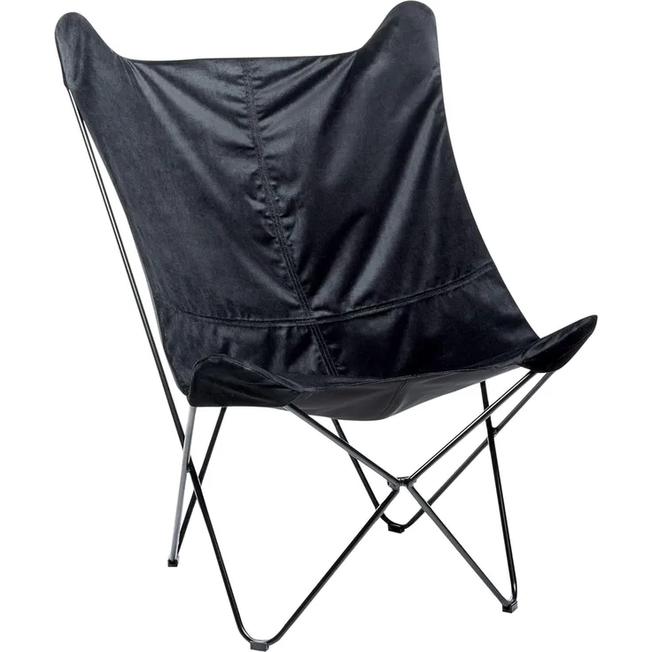 Sessel NYBRO Samtstoff Schwarz