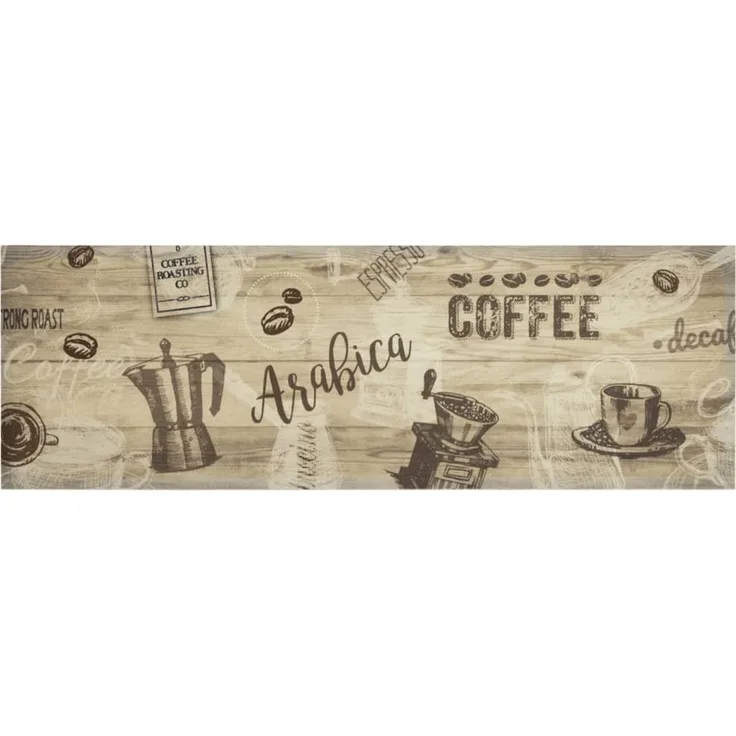 vidaXL Küchenteppich Waschbar Kaffee Braun 60x180 cm Samt 4005579