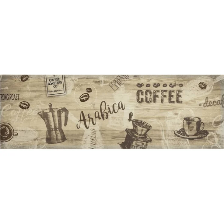 vidaXL Küchenteppich Waschbar Kaffee Braun 60x180 cm Samt 4005579 – Bild 1