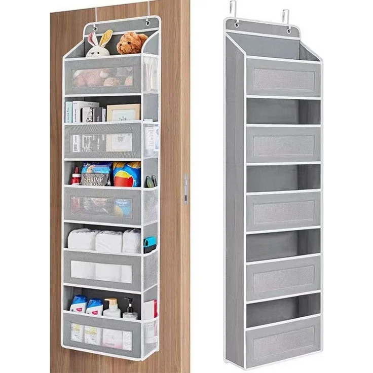 Ophy Hängeregal Hängeaufbewahrung mit 5 Netztaschen – Organizer für Tür, großes Fassungsvermögen, 5 Ebenen (Hängeregal, Taschen-Organizer) – Bild 1