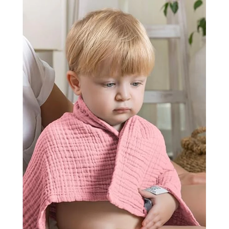 Laynenburg Spucktuch Baby 10er-Set in 30x50cm aus extra weichem Musselin - 100% Baumwolle, Musselin-tücher als Mulltücher, Mullwindeln oder Stoffwindeln – Bild 5