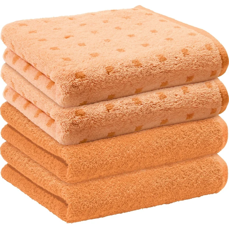 Erwin Müller Handtuch Handtuch "Sigmaringen" 4er-Pack, Frottier (4-St), Walk-Frottier Uni – Bild 1