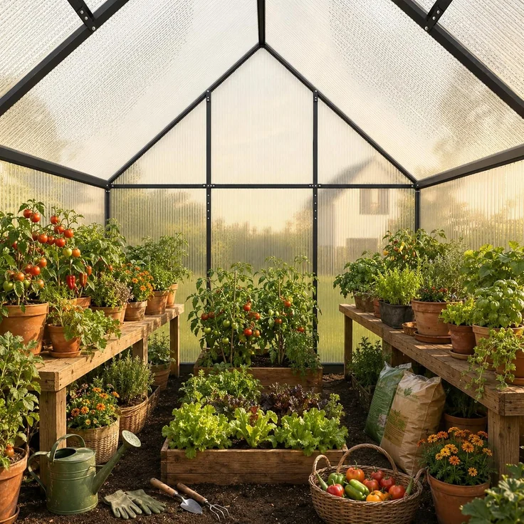 Aoxun Aluminium Gewächshaus mit Fundamentrahmen | Mehrere Ausführungen | 175Lx113Wx195Hcm | 4mm Polycarbonat Hohlkammerplatten | rostfrei, wetterfest & temperaturbeständig,Weiß – Bild 8