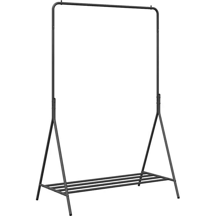 vidaXL Kleiderständer mit Speicher Schwarz 100 x 56 x 154 cm Stahl 868444