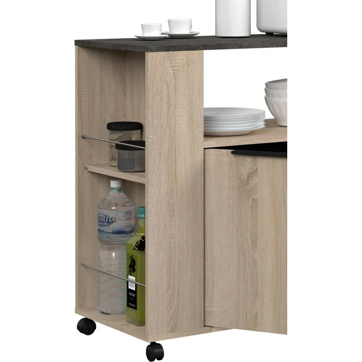 Parisot Küchenschrank Set 3-tlg. Fumay in Eiche und grau – Bild 5