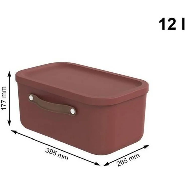 ROTHO Stapelbox Aufbewahrungskiste mit Deckel 12 l MALOJA – Bild 3