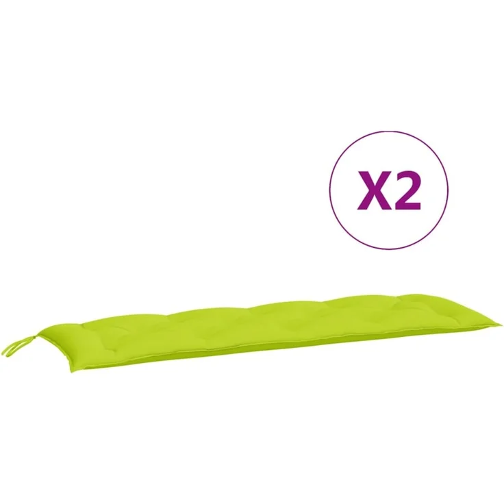 vidaXL Gartenbank-Auflagen 2 Stk. Knallgrün 150x50x7 cm Oxford-Gewebe 361708 – Bild 4