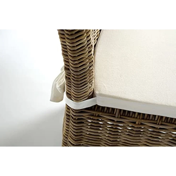 Kobolo Rattanstuhl NEWPORT Stuhl Hochlehner Rattan grau mit Kissen (kubu grey) – Bild 5