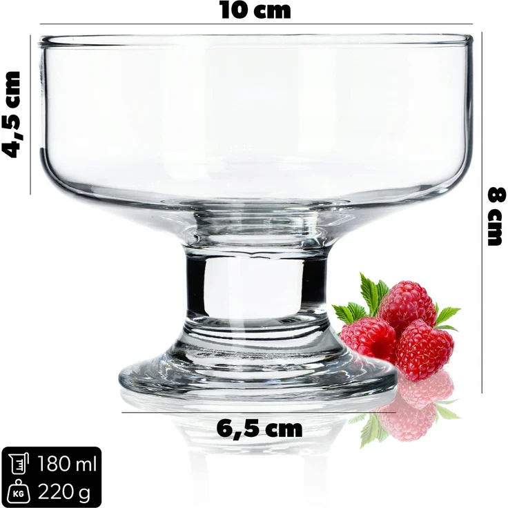 KADAX Eisbecher, Desserts, Glasbecher, 6 Stück, 180 ml, für Eis-Desserts-Set – Bild 3