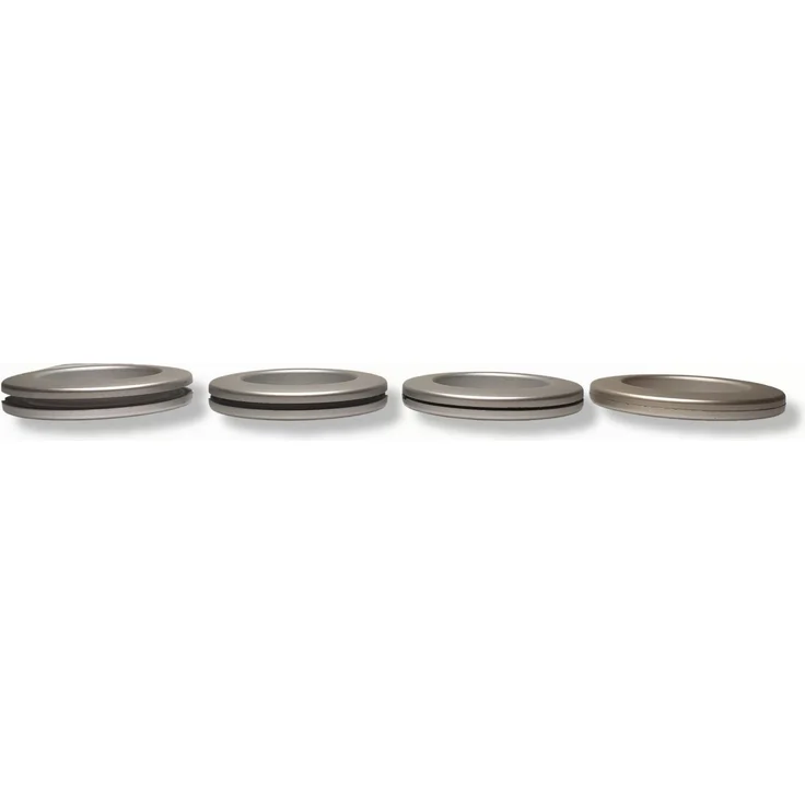 nodeko Stoffösen Gardinenösen, Vorhangringe, verstellbar - Stoffloch Ø 40 mm, passend für Gardinenstangen Ø 20 mm bis Ø 28 mm, (10 Stück), mit Rasterung - daher für Stoffe bis 4 mm Dicke verwendbar – Bild 4