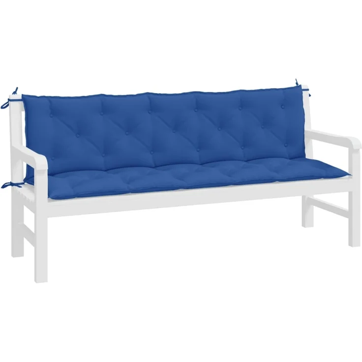 vidaXL Gartenbank-Auflagen 2 Stk. Blau 180x50x7 cm Oxford-Gewebe 361726 – Bild 3