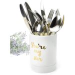 Besteckhalter mit Abtropfständer aus Porzellan Besteckkorb Besteckbehälter Besteckabtropfkorb Besteckständer Abtropfkorb