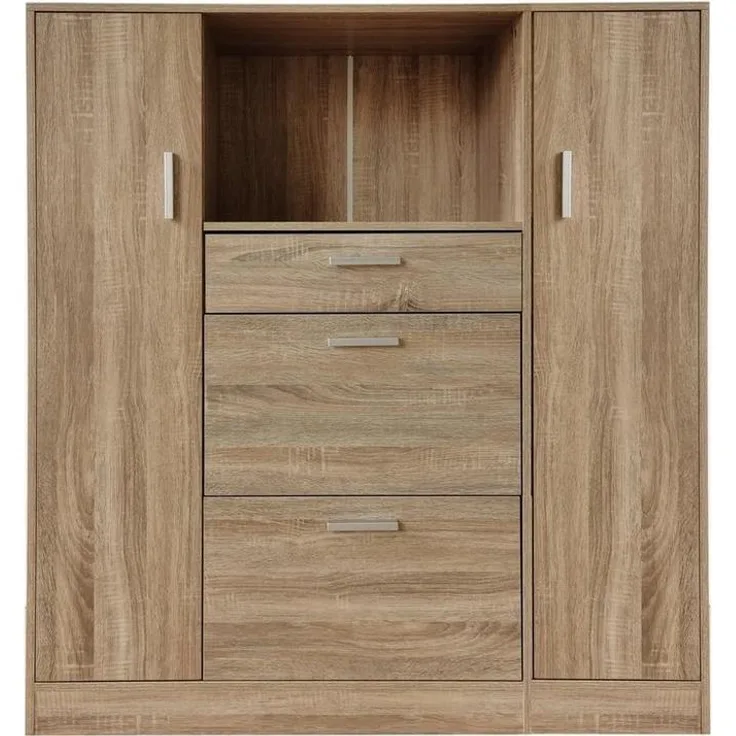 HTI-Line Küchenbuffet Küchenschrank Kombi L und S Blanca (Set, 2-St, 1x Küchenschrank Kombi L Blanca, 1x Küchenschrank Kombi S Blanca) Küchenbuffet Mehrzweckschrank Mikrowellenschrank