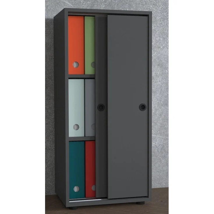 VCM Aktenschrank Büroschrank Schiebetüren Aktenschrank Ulas 3fach – Bild 3