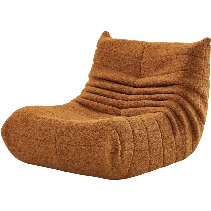 Loungesofa 105x90x72 cm, Orange, Teddy-Vlies, ergonomisch, hochdichte Schaumstoff-Polsterung – Bild 9