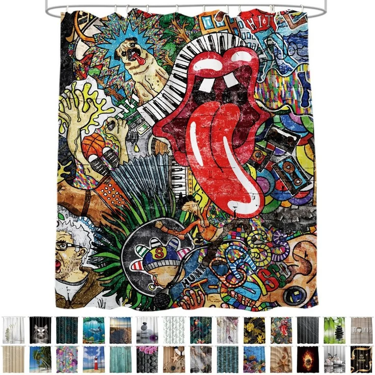 Sanilo Duschvorhang 180 x 200 cm, viele schöne Duschvorhänge zur Auswahl Breite 180 cm, 100% wasserdicht, Anti-Schimmel-Effekt, hochwertige Qualität – Bild 1