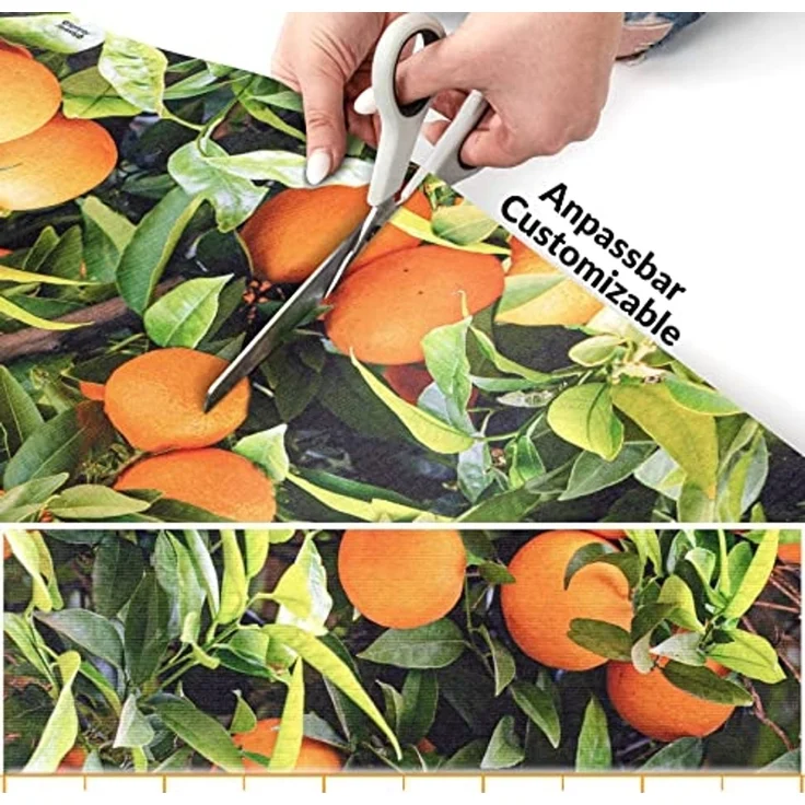 ANRO Küchenläufer Hochwertig GreenLine Flurläufer Teppichläufer Textil, Eckig, Bodenläufer 100x52cm Orangen Natur pflegeleicht – Bild 5
