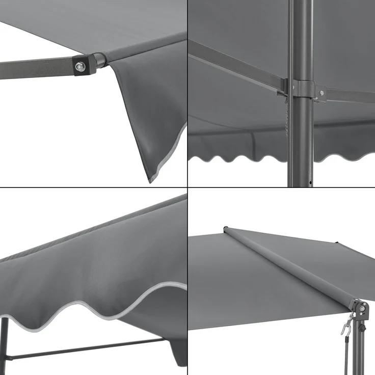 Standmarkise Selenizza freistehend 400x300x260cm Dunkelgrau [pro. tec] – Bild 6