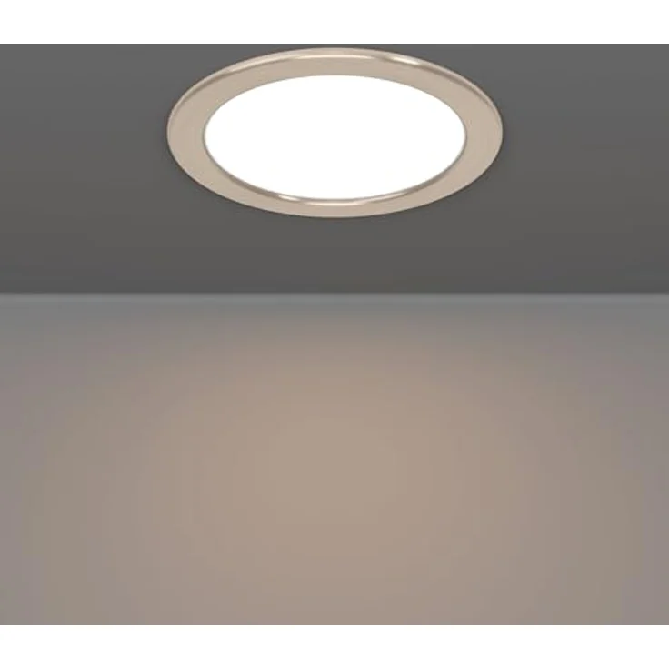 EGLO connect.z Smart-Home LED Bad-Einbaustrahler Fueva 6-Z, Ø 16,8 cm, ZigBee, App und Sprachsteuerung Alexa, warmweiß-kaltweiß, dimmbar, Einbauspot silber, IP44 – Bild 4