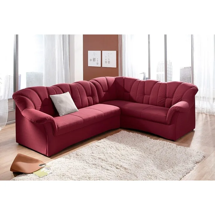 DOMO collection Ecksofa Papenburg B/T/H: 242/190/84 cm L-Form, wahlweise mit Bettfunktion, Langer Schenkel links oder rechts