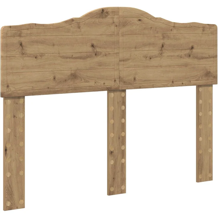 vidaXL Bettrahmen mit Kopfteil Kunsthandwerk Eiche 120 x 190 cm 3412933 – Bild 5