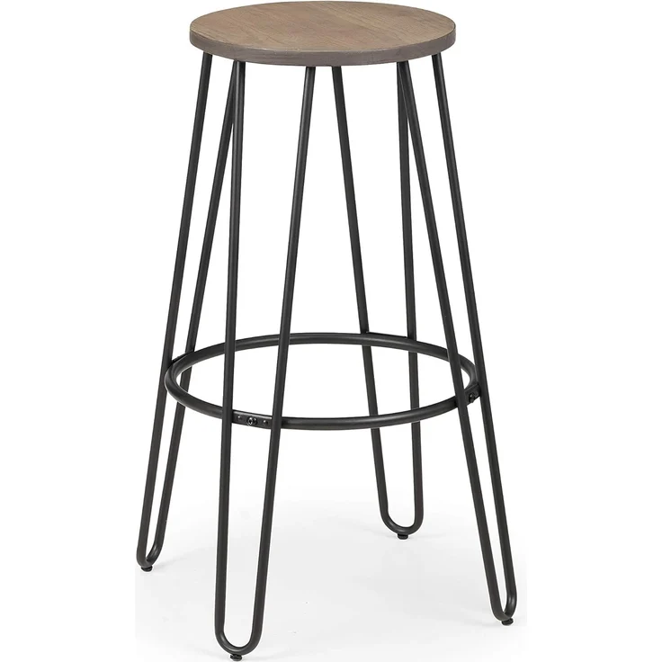 Julian Bowen Dalston Barhocker, 2er-Set, Ulmenholz, Mokka/Schwarz – Bild 6