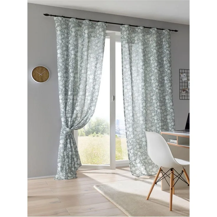 heine Gardine Dekostore (1 St), Schlaufen, halbtransparent, Fertigstore gerade Form
