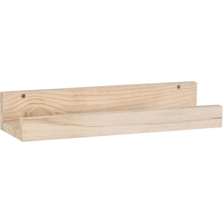 Calicosy Wandregal aus massiver Kiefer - L40 x H7 cm - Helles Holz – Bild 1