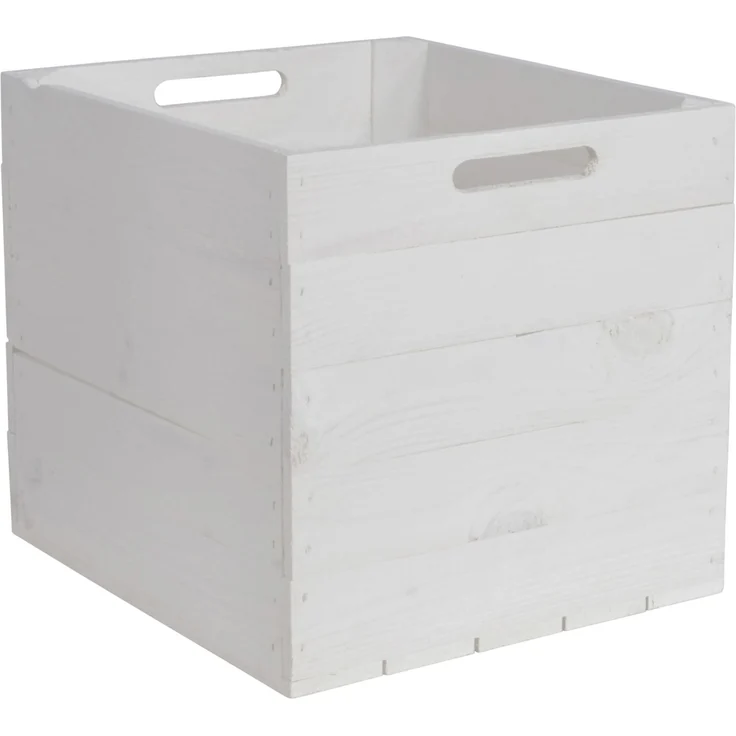 CHICCIE Holzkiste Kallax Aufbewahrungsbox Weiß 33x38x33cm (3 St) – Bild 1