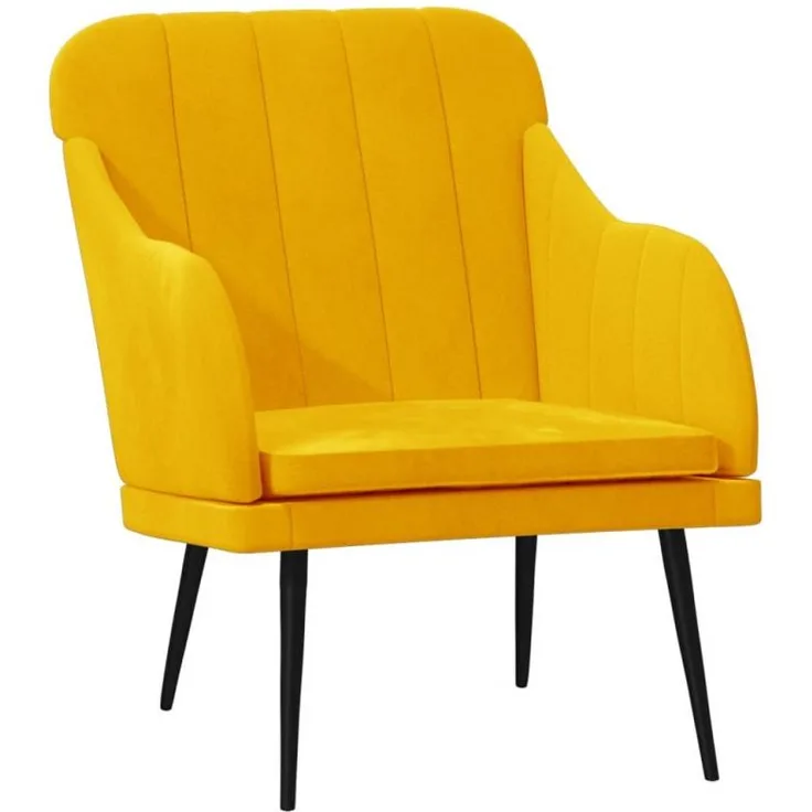 vidaXL Sessel Gelb 63x76x80 cm Samt 351460